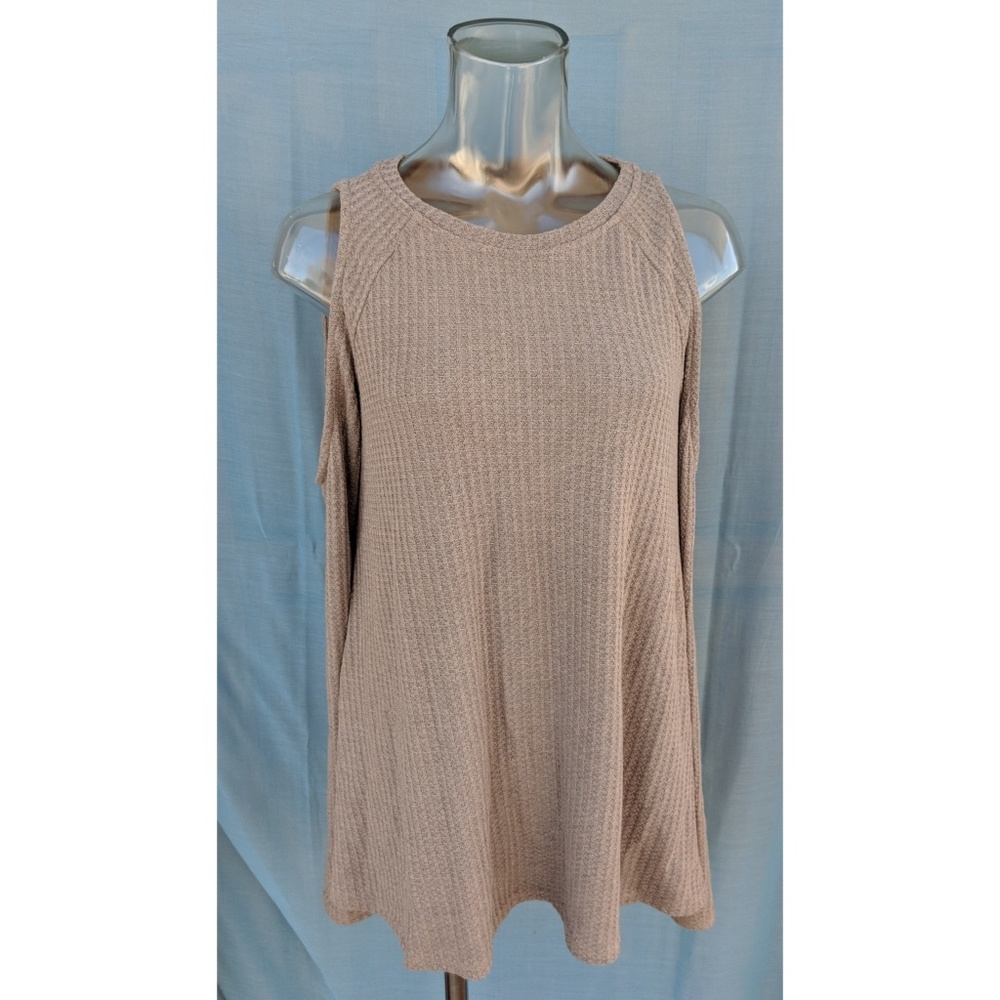 Pinkblush Taupe Cold Shoulders Maternity Top